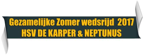 Gezamelijke Zomer wedsrijd  2017 HSV DE KARPER & NEPTUNUS